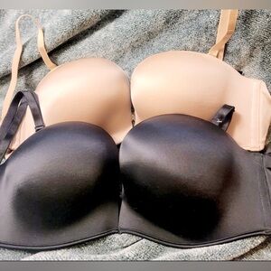 NWOT Victorias Secret Bombshell nude & black multipositional bra size 34D